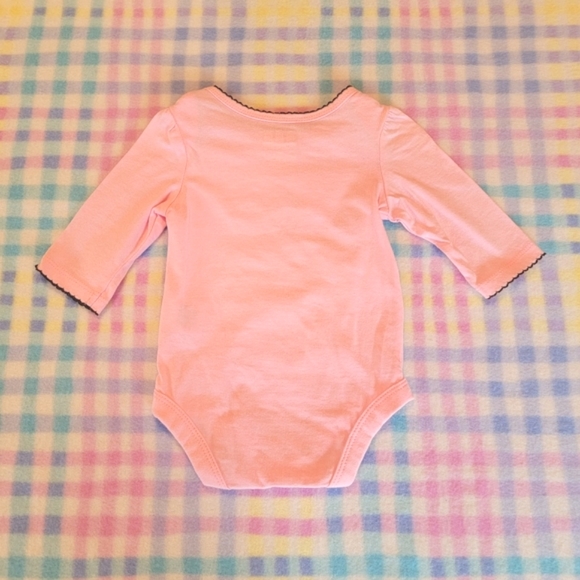 MINIVILLE ♡ Pink|Brown FALL IN LOVE Elephant Bodysuit w/Polka Dot Mini Skirt 3M - Picture 7 of 15